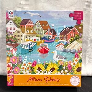 Ceaco Olivia Gibbs Sea Town Harbor 300 Piece Jigsaw Puzzle